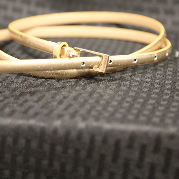 Accessories - Gold Skinny Belt